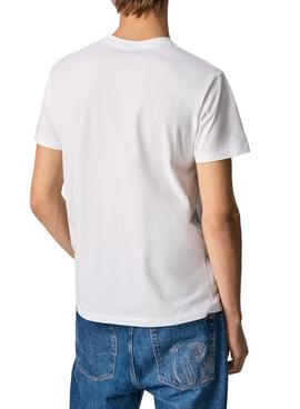 T-Shirt Pepe Jeans Eggo Weiss für Herren