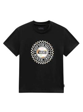 T-Shirt Vans Checker Circle Schwarz für Junge
