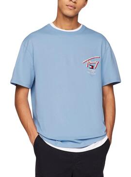 Tommy Jeans 3D T-Shirt Blau für Herren