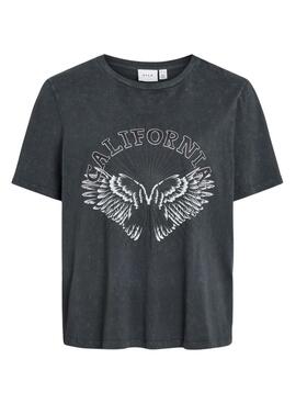 T-Shirt Vila Rock California Schwarz für Damen