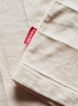 T-shirt Superdry Vintage Texture Beige für Herren