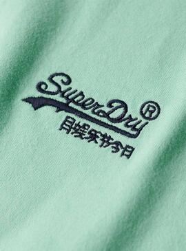 T-Shirt Superdry Organic Logo Grün für Herren