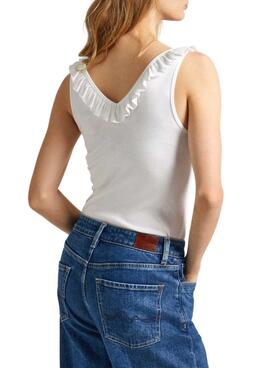 Pepe Jeans Leire Weißes T-Shirt für Damen