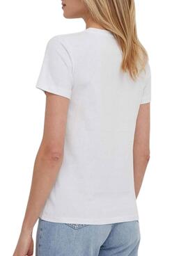 T-Shirt Pepe Jeans Kallan Weiß für Damen.