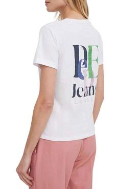 T-Shirt Pepe Jeans Jazzy Weiß Für Damen