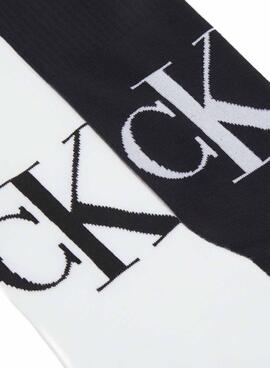 Socken Calvin Klein Jeans Mid Weiß und Schwarz
