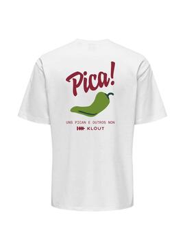 T-Shirt Klout Pica Weiß für Herren und Damen.
