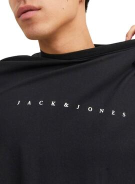 T-Shirt Jack and Jones Essential Schwarz für Herren