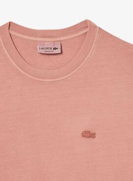 T-shirt Lacoste Dyed Pink für Damen und Herren.