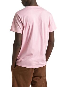 T-Shirt Pepe Jeans Eggo Pink für Herren.