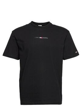 T-Shirt Tommy Jeans Gel Linear Schwarz für Herren