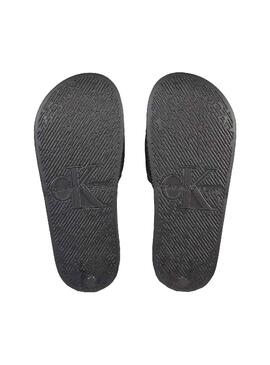 Flip flops Calvin Klein Folie Monogram Schwarz Damen