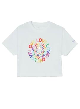 T-Shirt Pepe Jeans Marsha Weiss für Damen