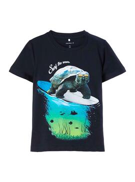 T-Shirt Name It Focean Marineblau für Junge