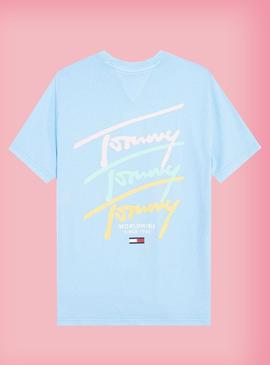 T-Shirt Tommy Jeans Pastel Logo Repeat Herren