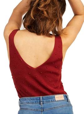 T-Shirt Naf Naf Mini Quasten Rot für Damen