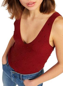 T-Shirt Naf Naf Mini Quasten Rot für Damen