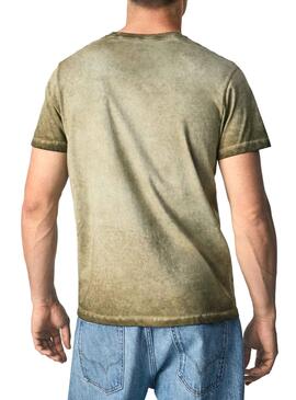 T-Shirt Pepe Jeans West Sir Grün für Herren