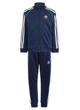 Trainingsanzug Adidas Adicolor Marineblau für Junge Mädchen