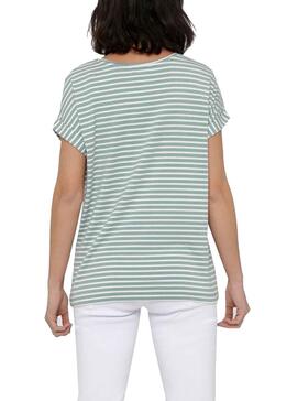 T-Shirt Only Moster-Streifen Grün für Damen