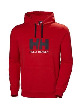 Sweatshirt Helly Hansen Logo Hoodie Rot Man