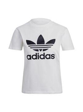 T-Shirt Adidas Trefoil Weiss für Damen