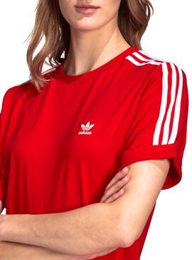 Kleid Adidas Roll-Up Rot für Damen