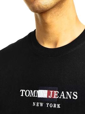 T-Shirt Tommy Jeans Timeless Schwarz für Herren
