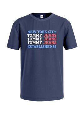 T-Shirt Tommy Jeans Flag Blau für Herren