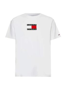 T-Shirt Tommy Jeans Camo Flag Weiss für Herren
