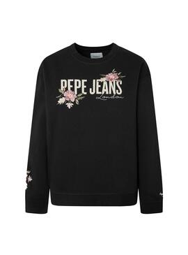 Sweatshirt Pepe Jeans Portia Schwarz für Damen
