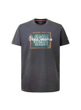 T-Shirt Pepe Jeans Wesley Grau für Herren