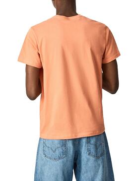 T-Shirt Pepe Jeans Eggo Orange für Herren