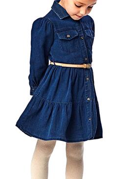 Kleid Denim Mayoral Blau für Mädchen