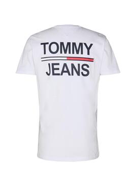 T-Shirt Tommy Jeans Bold Flag Weiss Herren