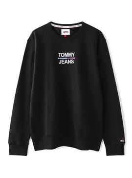 Sweatshirt Tommy Jeans Essential Schwarz für Herren