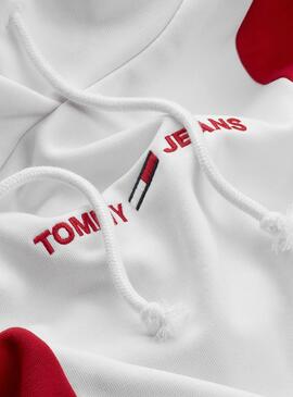 Sweatshirt Tommy Jeans Reg Linear Weiss für Damen
