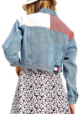 Jacke Tommy Jeans Crop Trucker Denim Damen