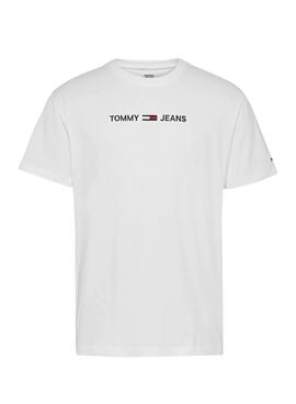 T-Shirt Tommy Jeans Small Text Weiss Herren