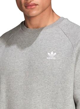 Sweatshirt Adidas Essential Trefoil Grau für Herren