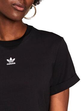 T-Shirt Adidas Essentials Cropped Schwarz Damen
