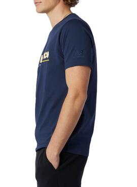 T-Shirt New Balance Leichtathletik Blau für Herren