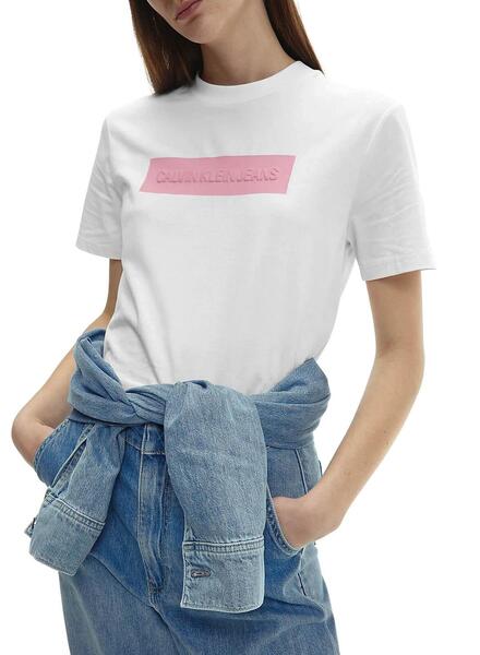 T-Shirt Calvin Klein Jeans für Damen Hero Weiss