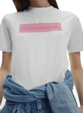 T-Shirt Calvin Klein Jeans Hero Weiss für Damen