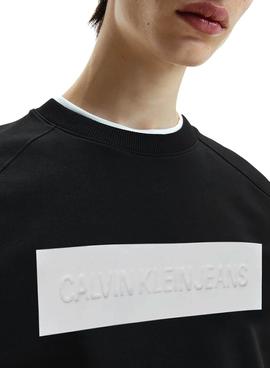 Sweatshirt Calvin Klein Blocking Schwarz Herren