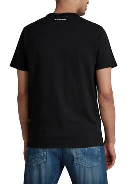T-Shirt G-Star Badge Logo Schwarz für Herren