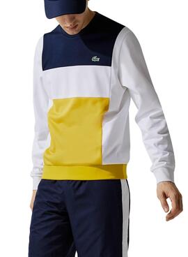 Sweatshirt Lacoste Sport Colorblock Weiss Herren