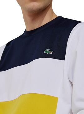 Sweatshirt Lacoste Sport Colorblock Weiss Herren