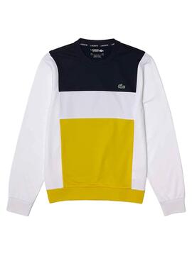 Sweatshirt Lacoste Sport Colorblock Weiss Herren