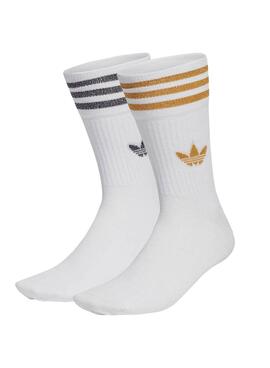 Socken Adidas Glitzer Weisss für Damen